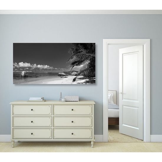 Kép csodálatos homokos tenger fekete-fehér kivitelben