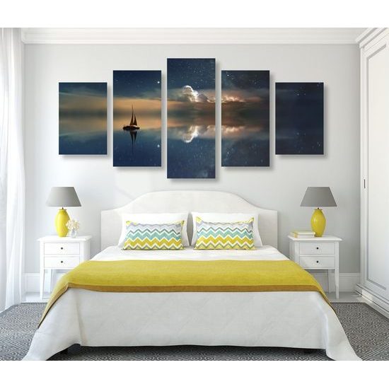 5 részes kép csónak a sötétség leple alatt