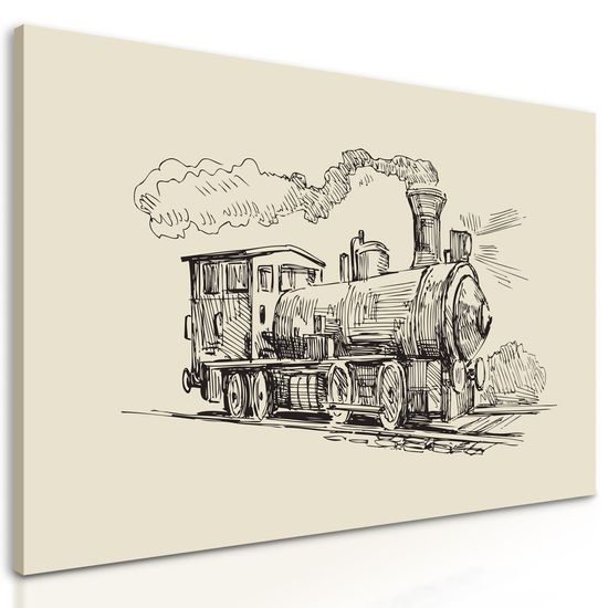 Kép festett vonat művészi kivitelben