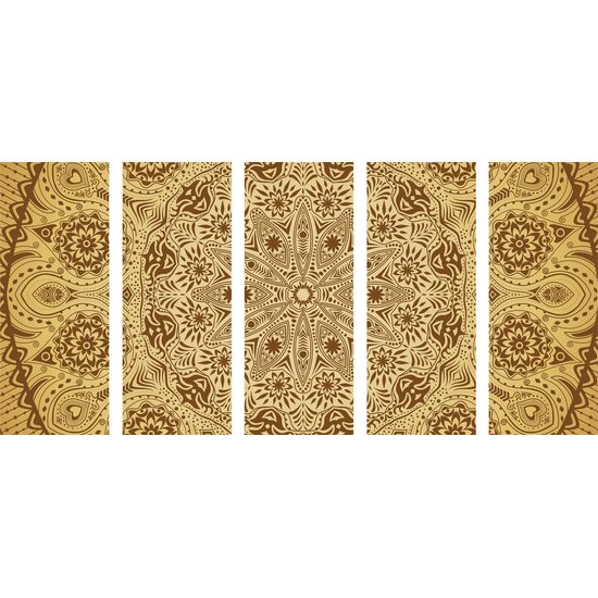 5 részes kép luxus arany Mandala