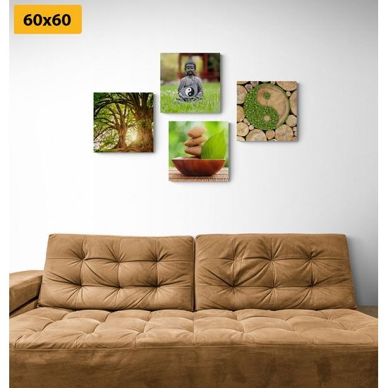 Képszett Feng Shui zöld árnyalatban