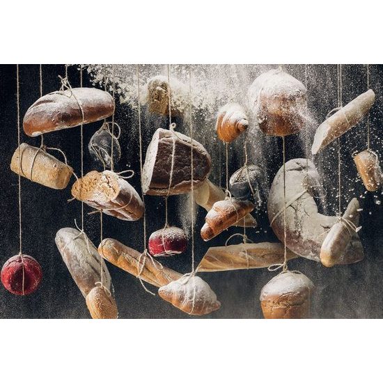 Csendélet tapéta függő pék termékek