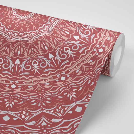 Öntapadó tapéta nyugtató Mandala rózsaszín kivitelben