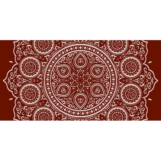 Kép lágy Mandala bordó háttéren
