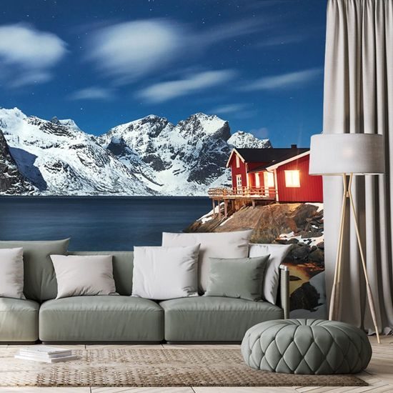 Öntapadó fotótapéta gyönyörű éjszakai Lofoten