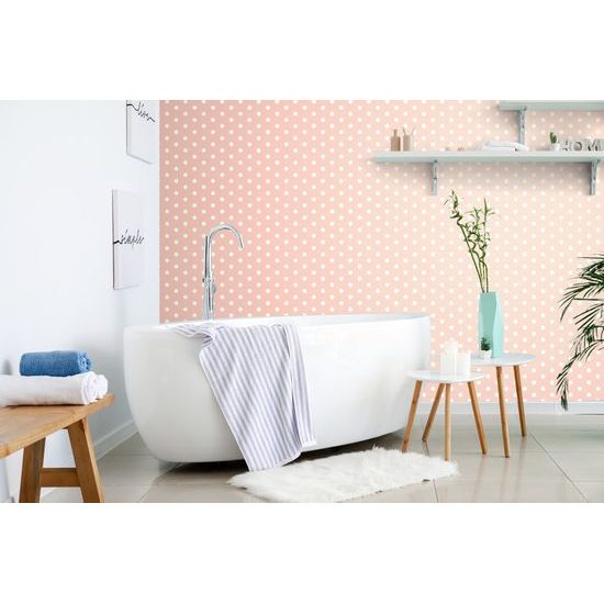 Öntapadó tapéta kis pöttyök rózsaszín alapon