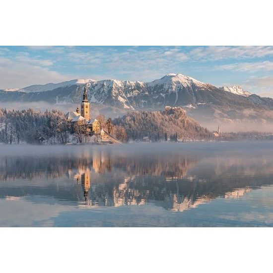 Fotótapéta egy templom Bledben, Szlovéniában