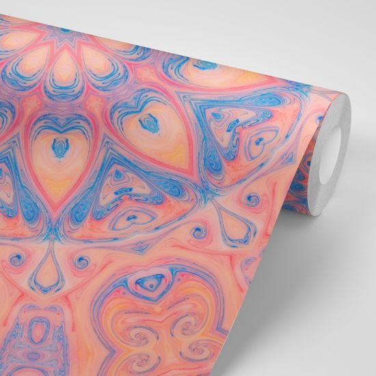 Hipnotikus Mandala öntapadó tapéta pasztell színekben