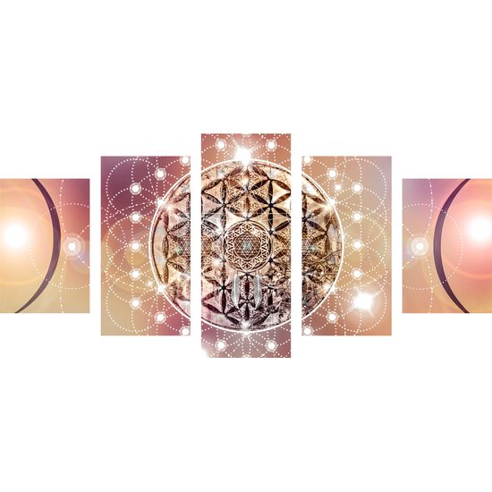 5 részes kép varázslatos Mandala