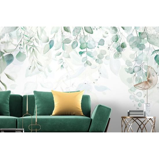 Öntapadó fotótapéta pompás zöld levelek