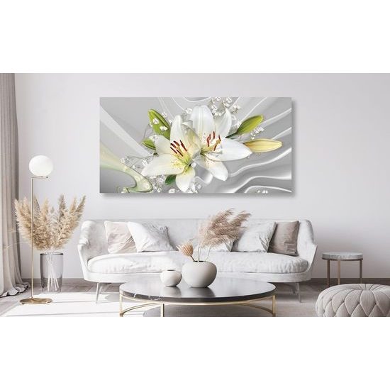 Kép egyedi fehér liliom