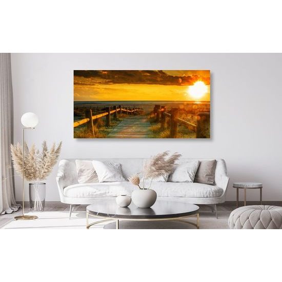 Kép naplemente az óceánnál