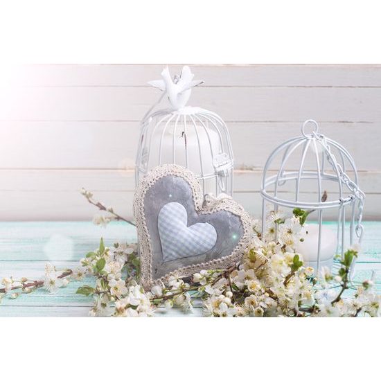 Kép csendélet szívvel vintage stílusban