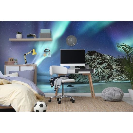 Öntapadó fotótapéta aurora borealis a tenger partján