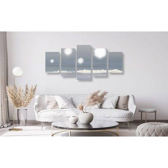 5 részes kép nap tükröződése az Antarktisz felett