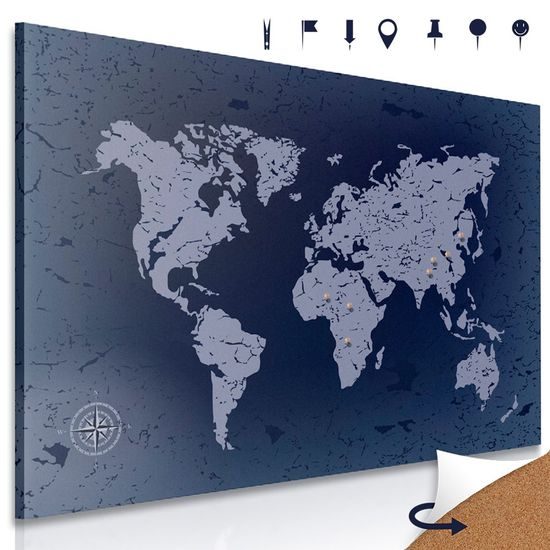 Parafa kép kék térkép érdekes kivitelben