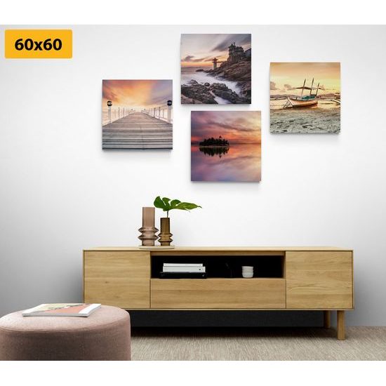 Képszett táj a naplemente után