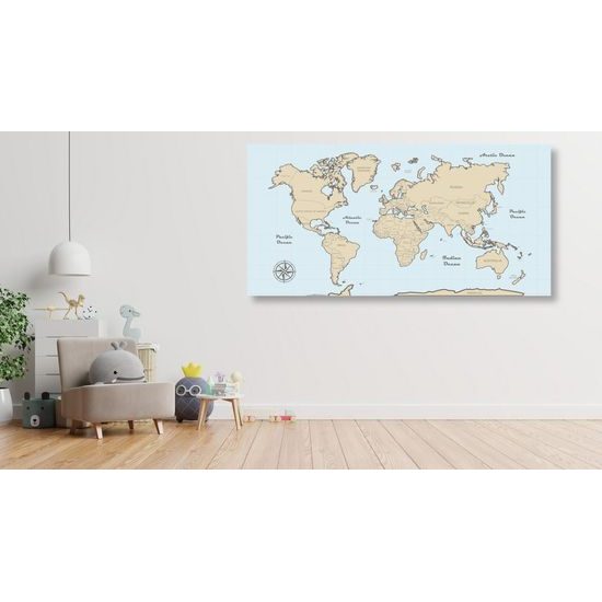 Parafa kép finom térkép kék alapon