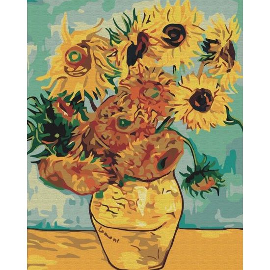 Festés számok szerint Vincent van Gogh - Napraforgók