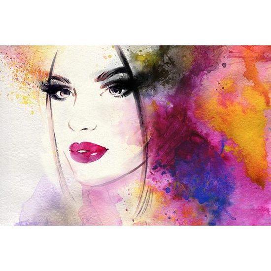 Tapéta szokatlan női arc tele színekkel