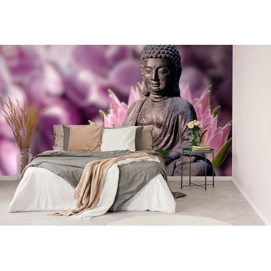Fotótapéta Buddha szobor lila háttérrel