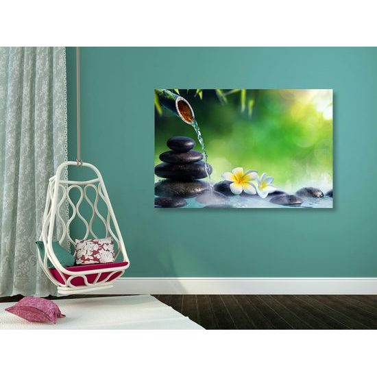 Kép Zen kövek az erdei patakban