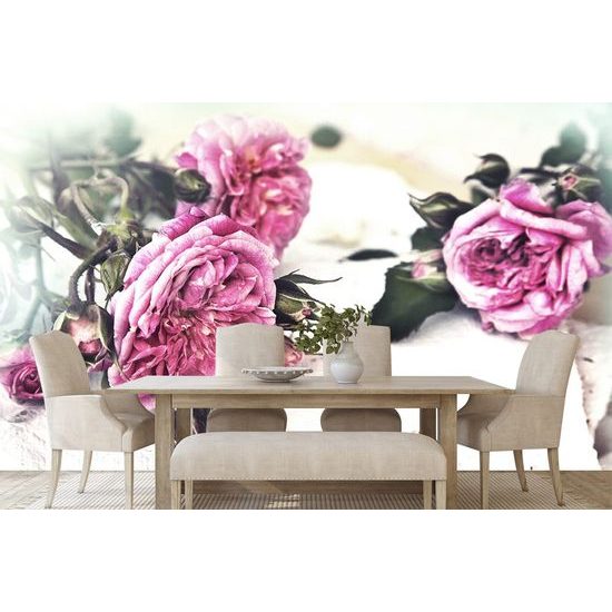 Varázslatos öntapadó fotótapéta bazsarózsa