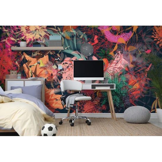 Öntapadó tapéta egzotikus absztrakció