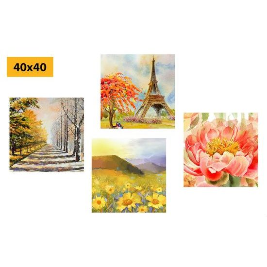 Képszett romantikus csendélet festménye