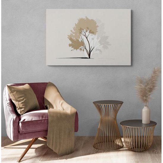 Kép minimalista fa levelekkel