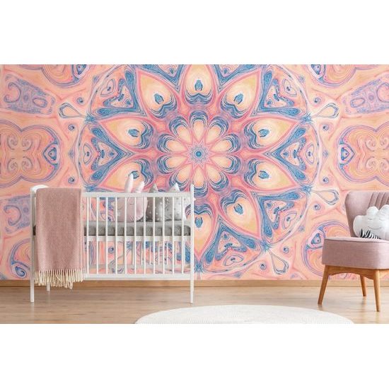 Hipnotikus Mandala öntapadó tapéta pasztell színekben