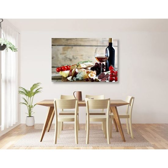 Kép csendélet ízletes vacsora