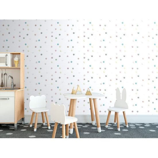 Öntapadó tapéta kis aranyos színes golyók