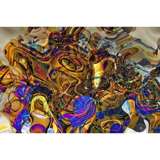 Arany absztrakt művészet öntapadó tapéta