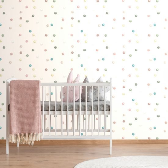 Öntapadó tapéta kis aranyos színes golyók