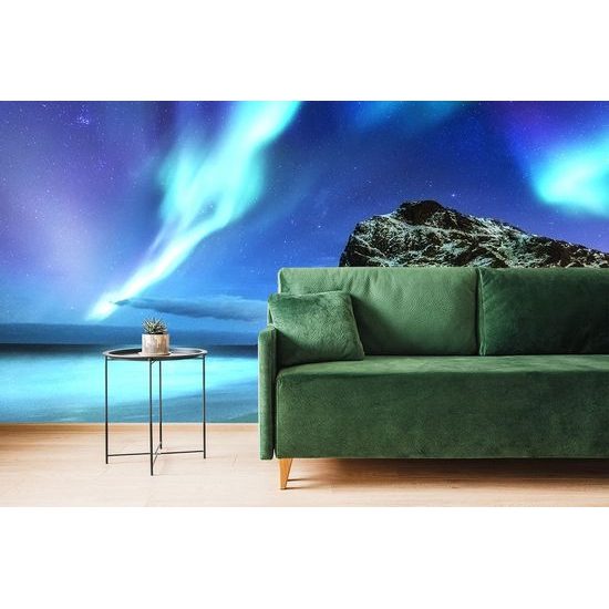 Öntapadó fotótapéta aurora borealis a tenger partján