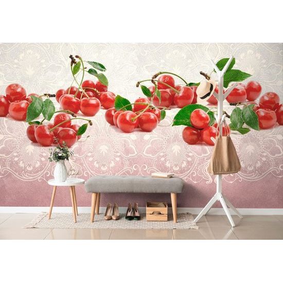 Öntapadó tapéta textúra mintával és cseresznyével