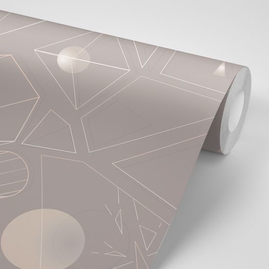 Öntapadó tapéta finom geometriai elemek szürke alapon