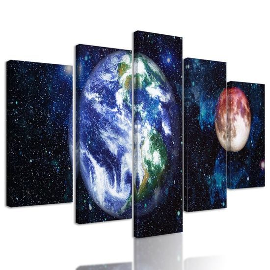 5 részes kép akvarell világűr
