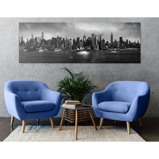 Kép varázslatos New York látványa fekete-fehér kivitelben