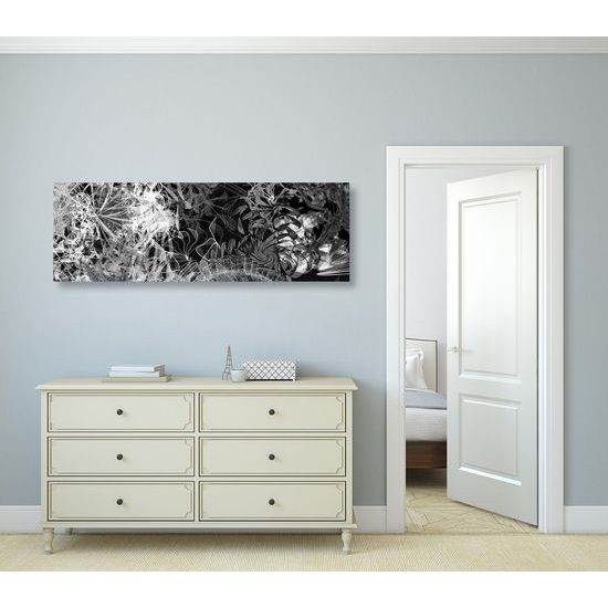 Kép absztrakt művészet fekete-fehér kivitelben