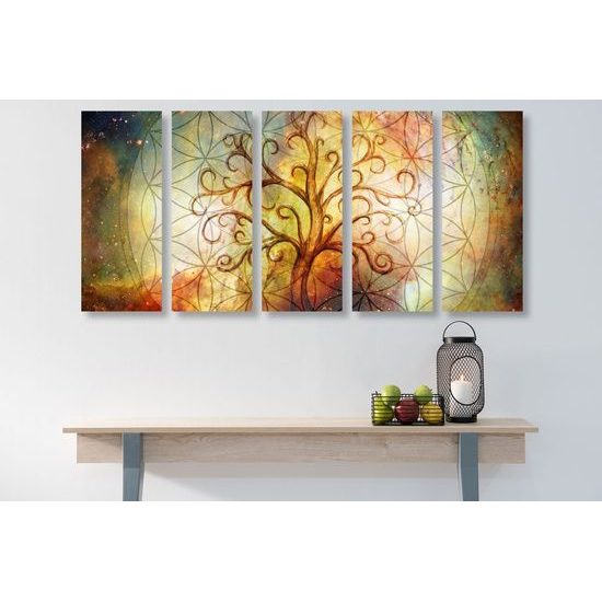 5 részes kép életfa az élet körforgásában