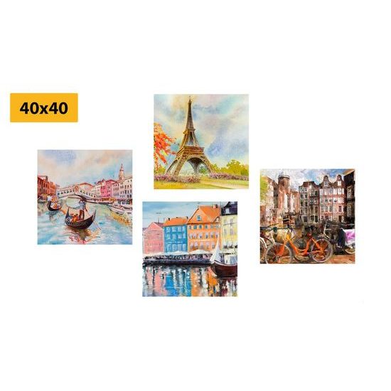 Képszett európai városok festményei