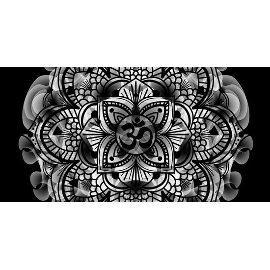 Kép fekete-fehér absztrakt Mandala
