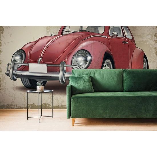 Tapéta piros retro autó