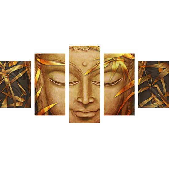 5 részes kép absztrakt Buddha