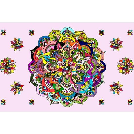Tapéta érdekes Mandala tele színekkel