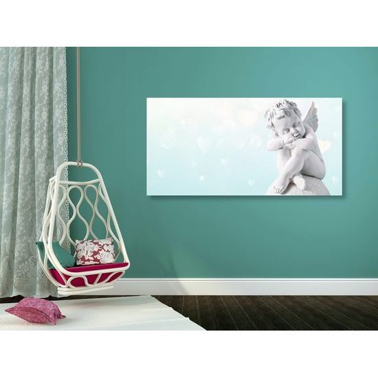 Kép angyalka kék háttéren