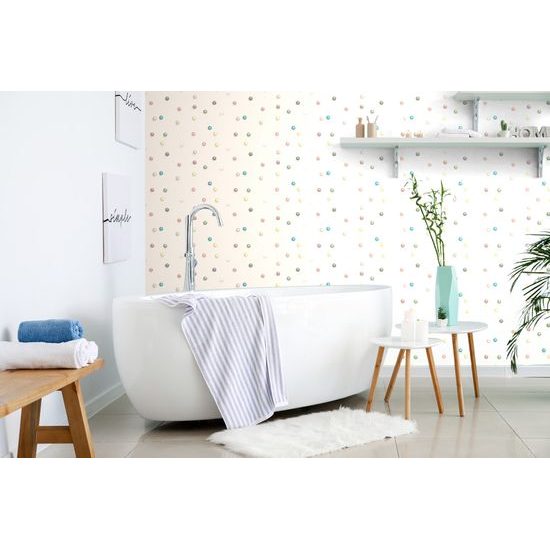 Öntapadó tapéta kis aranyos színes golyók