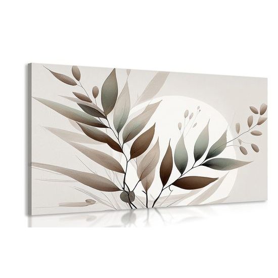 Kép minimalista levelek boho dizájnban